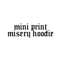 mini print misery hoodie