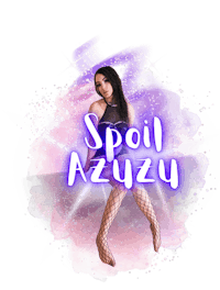 spoil azuyy - a girl in a purple dress with the words spoil azuyy