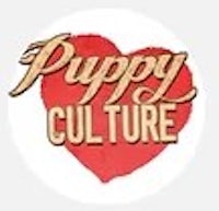 puppy culture logo with a red heart