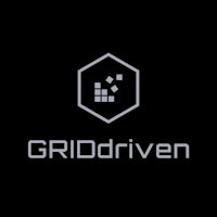griddriven logo on a black background
