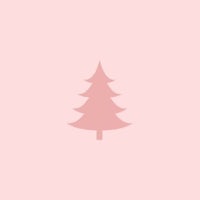 a pink christmas tree on a pink background
