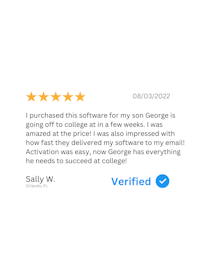a customer review for george software