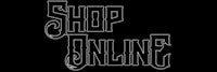 a black background with the words shop online