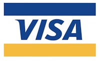 the visa logo on a white background