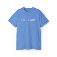 a blue t - shirt that says fuck wandy