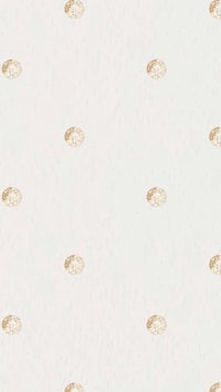 a white wallpaper with gold circles on it