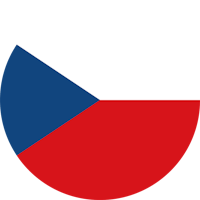 the czech flag in a circle