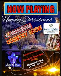 a flyer for the hooley christmas country show