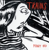 a drawing of a girl sitting on a train