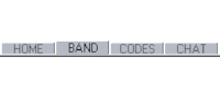 a white board with the words band codes chat