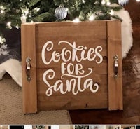 cookies for santa wooden sign