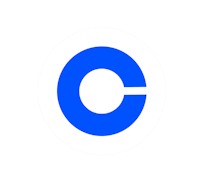 a blue and white circle with the letter c