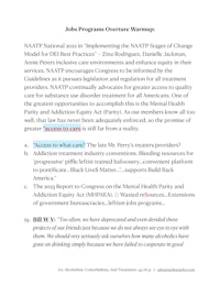a sheet of paper with the words naacp