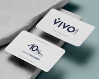 two business cards with the word vivo on them