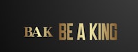 bak be king logo on a black background