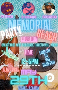 memorial beach party flyer