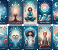a set of tarot cards with different animals