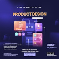 a flyer for a product design course
