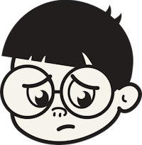 an illustration of a boy with glasses and a sad face
