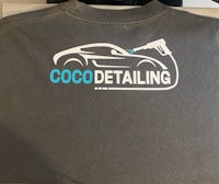 a t - shirt that says coco detailing