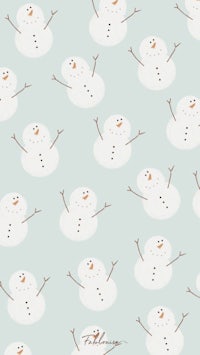 a pattern of snowmen on a blue background