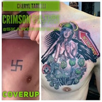 crimson tattoo coverup by cheryl taylor