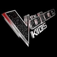 the voice kids logo on a black background