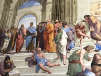 the school of athens by michelangelo