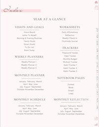 year at a glance planner