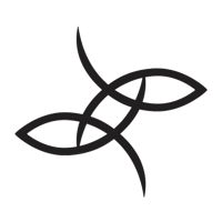 a celtic knot symbol on a black background