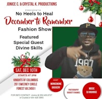 a flyer for december to remember fashion show