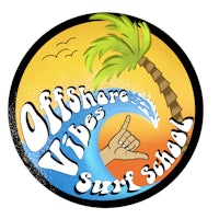 offshore vibes surf school logo