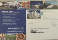 a postcard with a picture of a hotel in texas