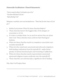 a worksheet with the words demonification church statements