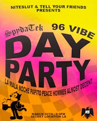 a poster for a day party