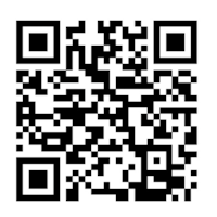 a black and white qr code on a black background