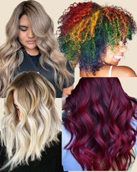a collage of women with different colored hair