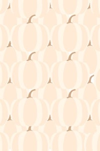 a pattern of pumpkins on a beige background