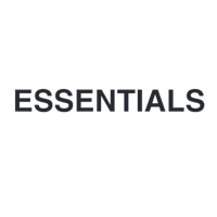 a black background with the word essentials on it