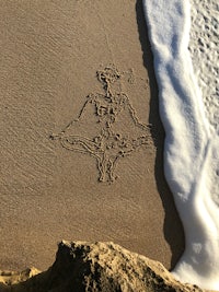 a drawing in the sand