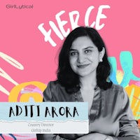 a portrait of a woman with the words'fierce'