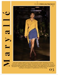 the cover of marylee magazine, featuring a woman in a yellow jacket and yellow skirt
