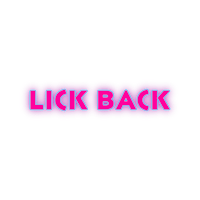 the word lick back on a black background