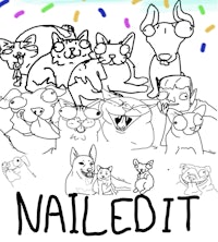 a drawing of a group of cats with the words nailedit