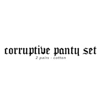 a black and white logo with the words'corrupt party set'