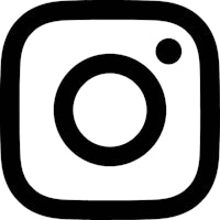 a black and white instagram icon on a white background