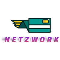 the netzwork logo on a black background