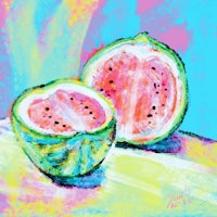 watermelon painting - watermelon fine art print