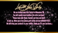 a flyer for liquid laces vanity