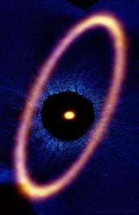 an image of a ring in space
